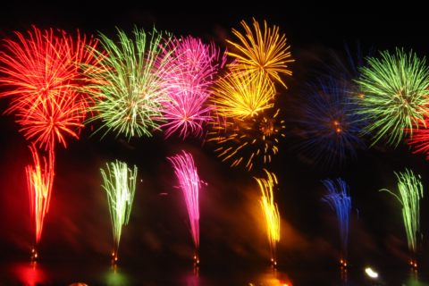 352nd Chikugo river Fireworks Festival which is held on 5th, Aug. 2011(Kurume, Fukuoka, Japan).