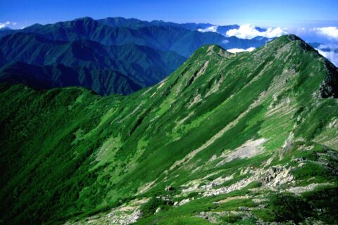 仙丈ヶ岳から望む大仙丈ヶ岳