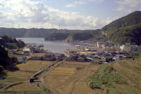 This photograph is the Fishing village located in Kariya (in Genkai town,Higashimatsuura District,Saga,Japan).