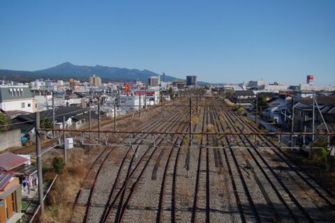 Fujinomiya station storage track Shizuoka Japan
