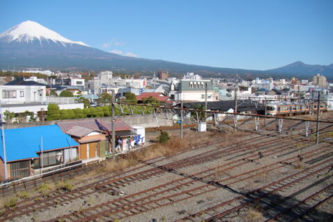Fujinomiya station storage track Shizuoka Japan