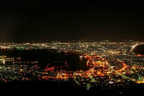日時：2007年3月20日 場所：函館山より函館市街の夜景を望む