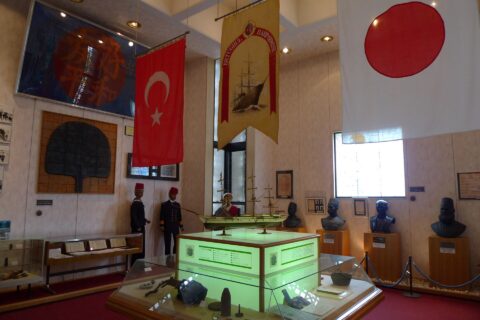 Interior of Turkish Memorial and Museum, Kushimoto town, Higashimuro-gun, Wakayama pref, Japan