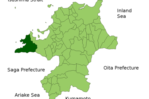 Location Map of Itoshima in Fukuoka Prefecture, Japan