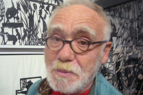 Jo Kuehn the papercutter at his 60 birthday