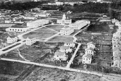 PD photo of (Nishinomiya) Uegahara Campus in 1929
