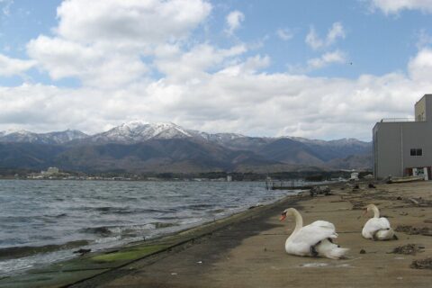 Mt. Kinpoku-san and Kamo-ko lake