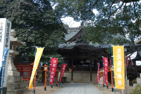 Saidaiji Temple festival town: Konpiradaigongen, the Shinto shrine.