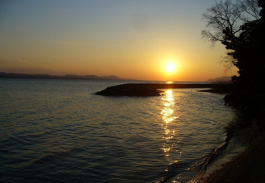 Lake Shinji sunset, Shimane