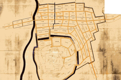 伊勢国松坂古城絵図