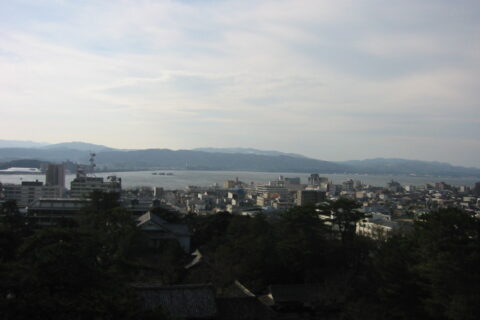 松江城からみた宍道湖