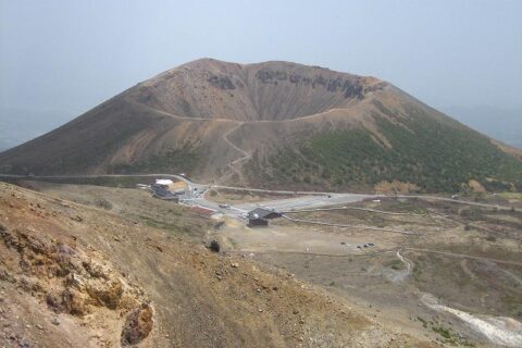 A picture of Mount Azuma-kofuji, a dormant volcano in Fukushima Prefecture, Japan. Image was taken with a Canon PowerShot SD450 Digital Elph camera and edited using a Paint Shop program on a laptop computer.