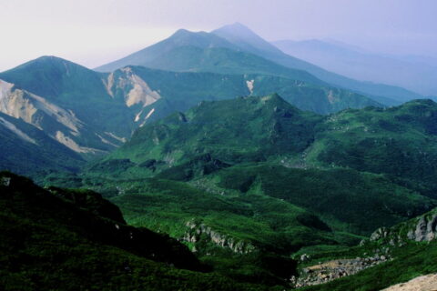 Mount Rausu from Mount Iō (Shiretoko)