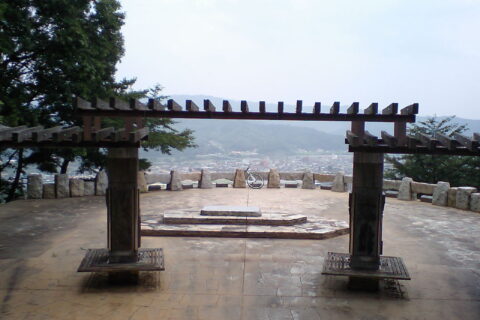 Mt Shinobu, observation deck overlooking Fukushima city, Japan