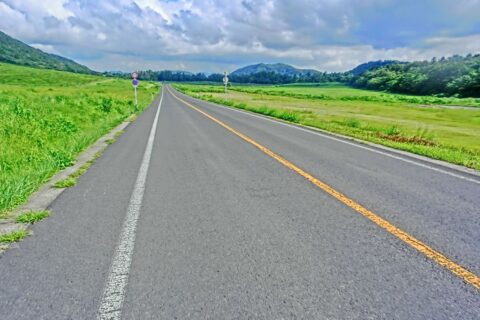 三瓶山の西の原。三瓶山第一高原道路
