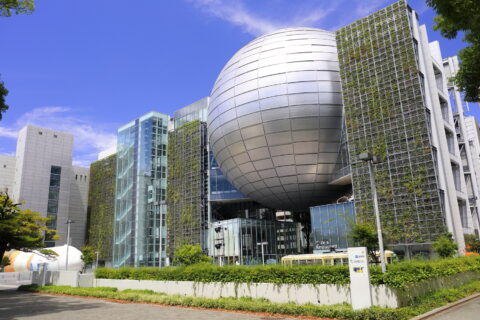 名古屋市科学館外観（名古屋市中区栄、2020年（令和2年）8月）