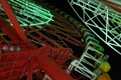 Ferris wheel in Palette Town, Odaiba, Tokyo, Japan.