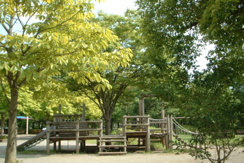 Playground in Shiroyama Park, Okegawa City, Saitama Prefecture, Japan
