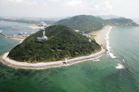 愛知県田原市にある伊良湖岬 ドローンによる撮影について、撮影日時点での法規条例に従って撮影しています