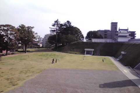Utsunomiya castle ruins Park, in Tochigi, Japan.