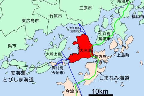 大三島の位置図